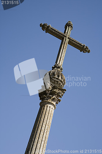 Image of Cross against blue sky