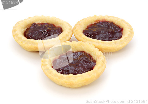 Image of Three delicious jam tarts