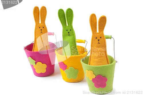 Image of Multicolored easter bunnies