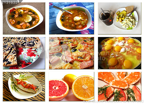 Image of Collage from photos of various dishes