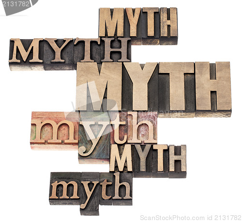 Image of myth word abstract