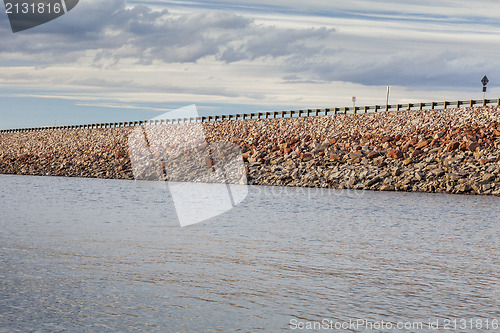 Image of reservoir rock dam