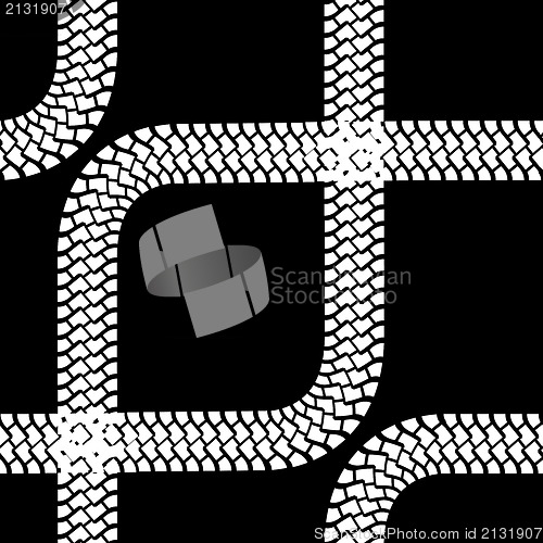 Image of Seamless wallpaper tire tracks pattern illustration vector backg