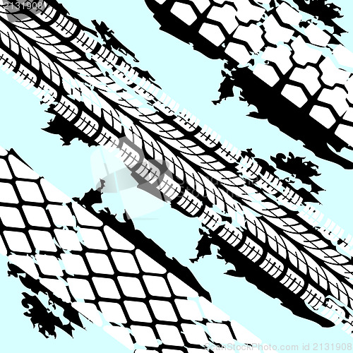 Image of Abstract background tire prints, vector illustration