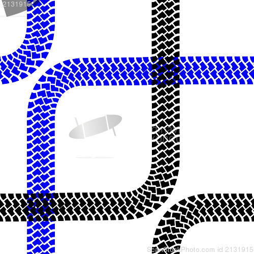 Image of Seamless wallpaper tire tracks pattern illustration vector backg