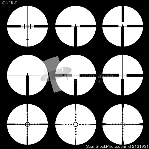 Image of Cross hair and target set. Vector  illustration.