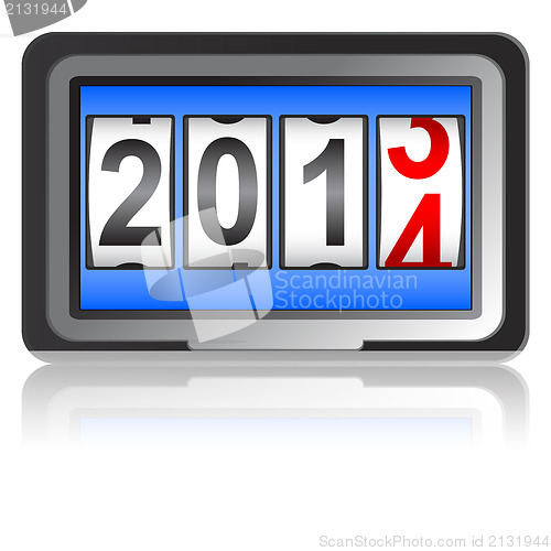 Image of 2014 New Year counter, vector.