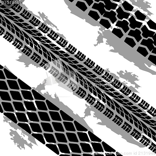 Image of Abstract background tire prints, vector illustration