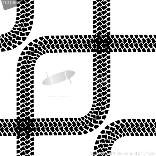 Image of Seamless wallpaper tire tracks pattern illustration vector backg