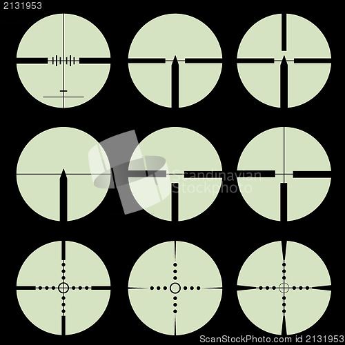 Image of Cross hair and target set. Vector  illustration.