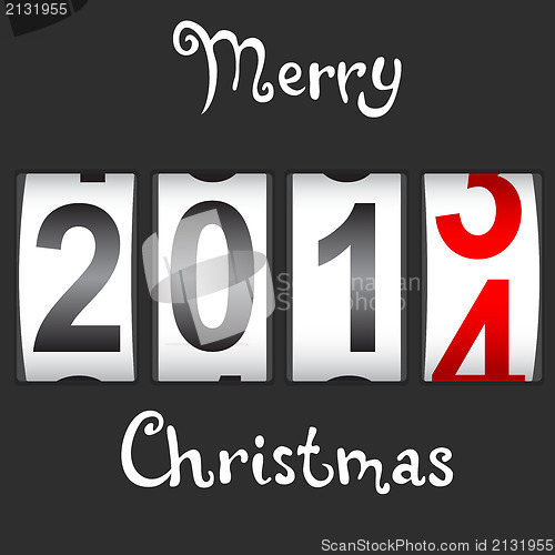 Image of 2014 New Year counter, vector.