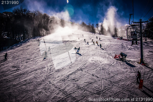 Image of at the ski resort