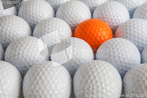 Image of White golf balls 