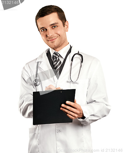 Image of Doctor Man With Clipboard