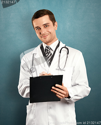 Image of Doctor Man With Clipboard