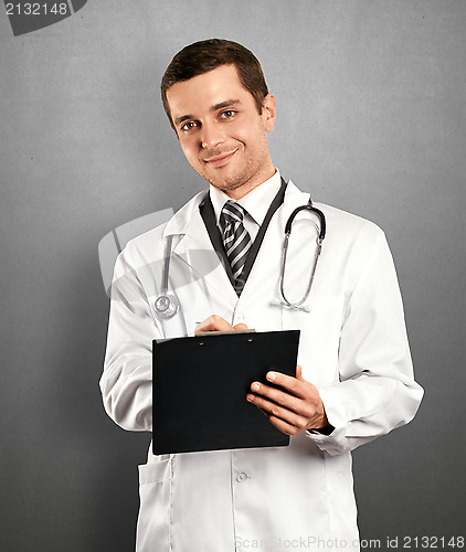 Image of Doctor Man With Clipboard