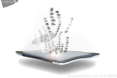 Image of Tablet computer social networking
