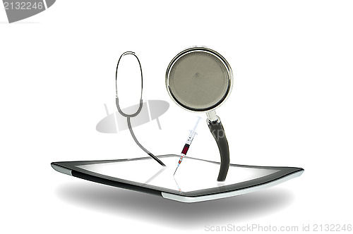 Image of Tablet with a stethoscope