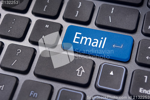 Image of email concepts, messages on keyboard
