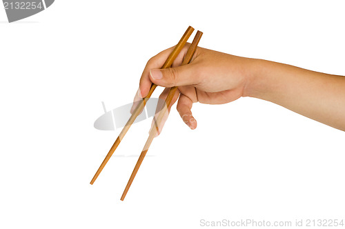 Image of hand holding chopstick