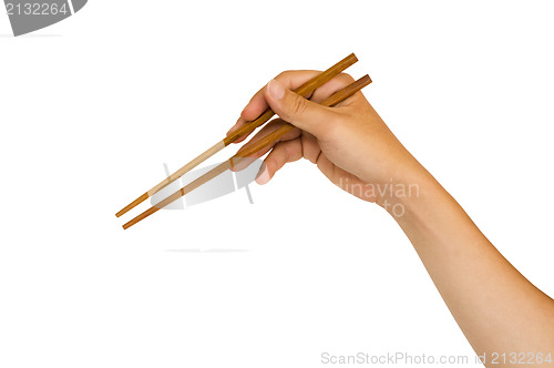 Image of hand holding chopstick