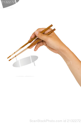 Image of hand holding chopstick