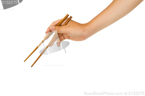 Image of hand holding chopstick