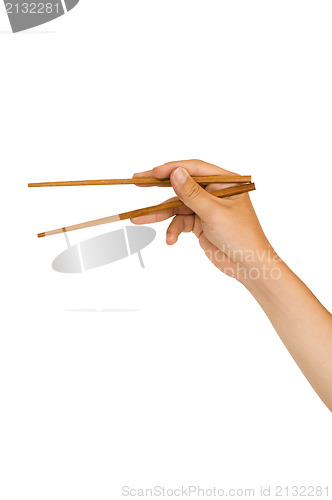 Image of hand holding chopstick