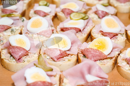 Image of homemade sandwich with egg and sausage