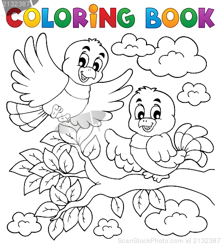 Image of Coloring book bird theme 2