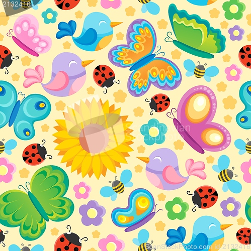 Image of Spring theme seamless background 1