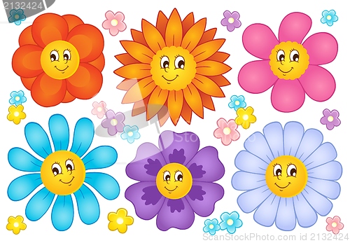 Image of Cartoon flowers collection 2
