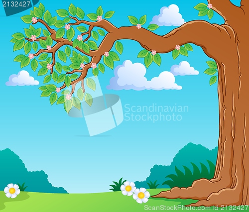 Image of Tree branch in spring theme image 1