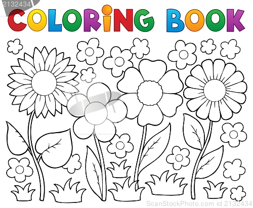 Image of Coloring book with flower theme 2