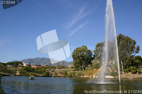 Image of water fountain set to the right