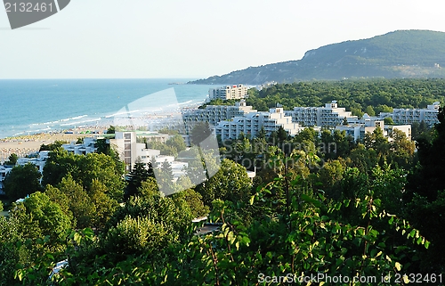 Image of View of seaside resort Albena in Bulgaria