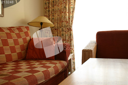 Image of sofa and table