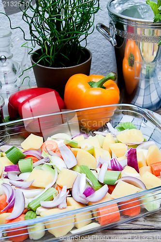 Image of Fresh healthy Vegetables ready for cooking