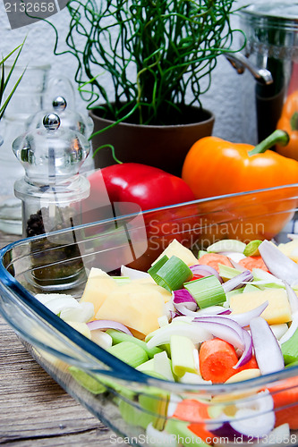 Image of Fresh healthy Vegetables ready for cooking