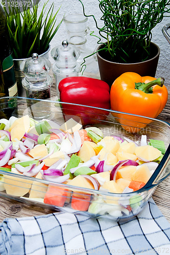 Image of Fresh healthy Vegetables ready for cooking