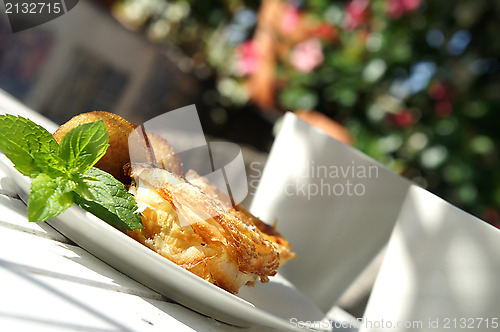 Image of Sweet cakes and beautiful terrace