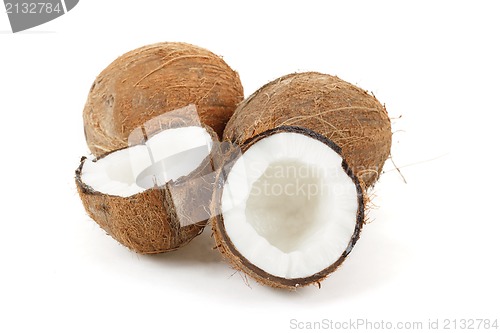 Image of Coconut on a white background 