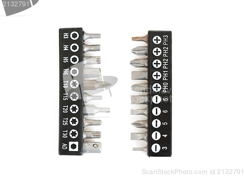 Image of Screwdriver Bit Set on White