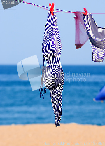 Image of striped swimsuit