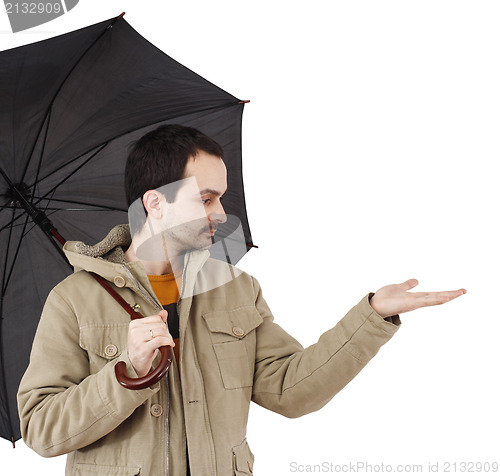 Image of Man with umbrella