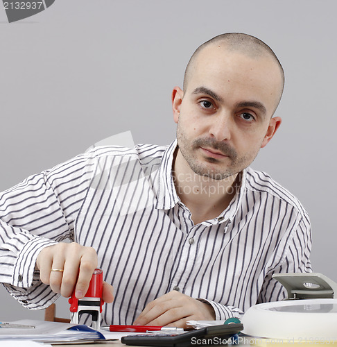 Image of Man at desk