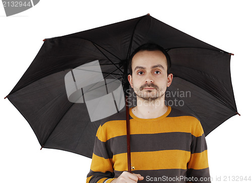 Image of Man with umbrella