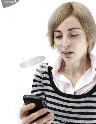 Image of Woman talking on phone