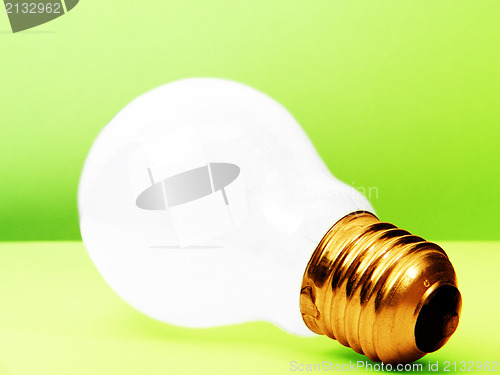 Image of White BULB - green background