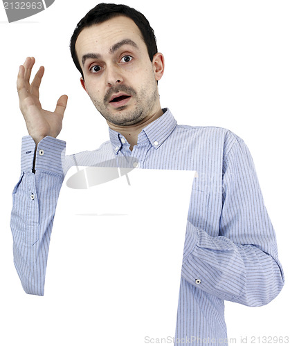 Image of Man holding a paper